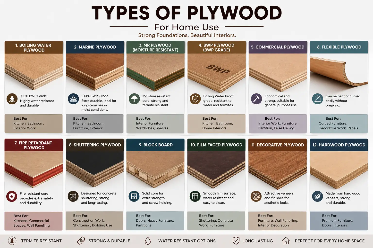 All Plywood Types — Types of Plywood for Home Use | Best plywood shop in Vijayawada